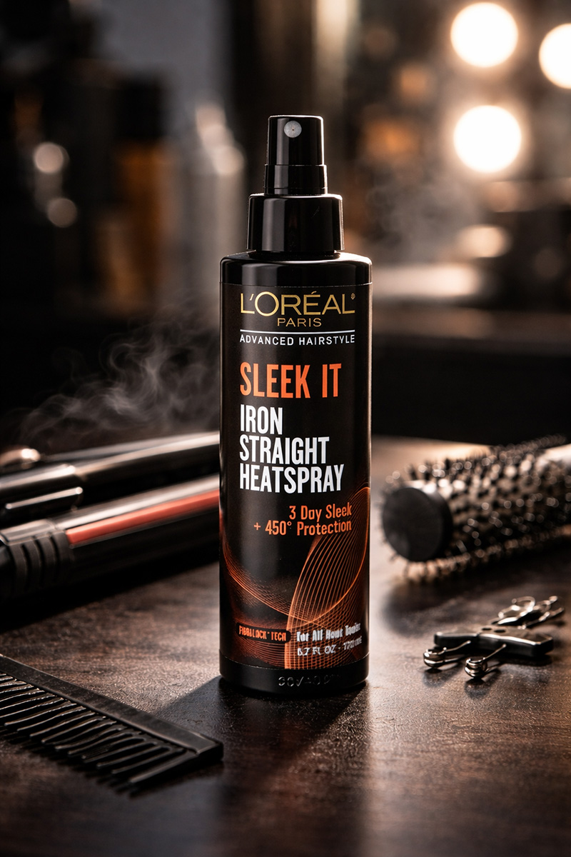 L'Oreal heat spray product